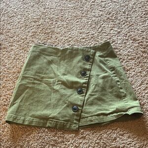 Harper Olive Button-Up Skirt